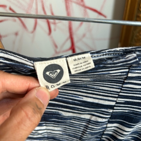 Roxy Blue and White Patterned Mini Summer Dress M - Picture 4 of 16